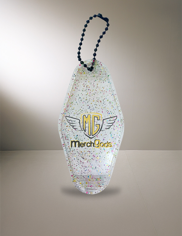 LLAVERO METACRILATO PURPURINA